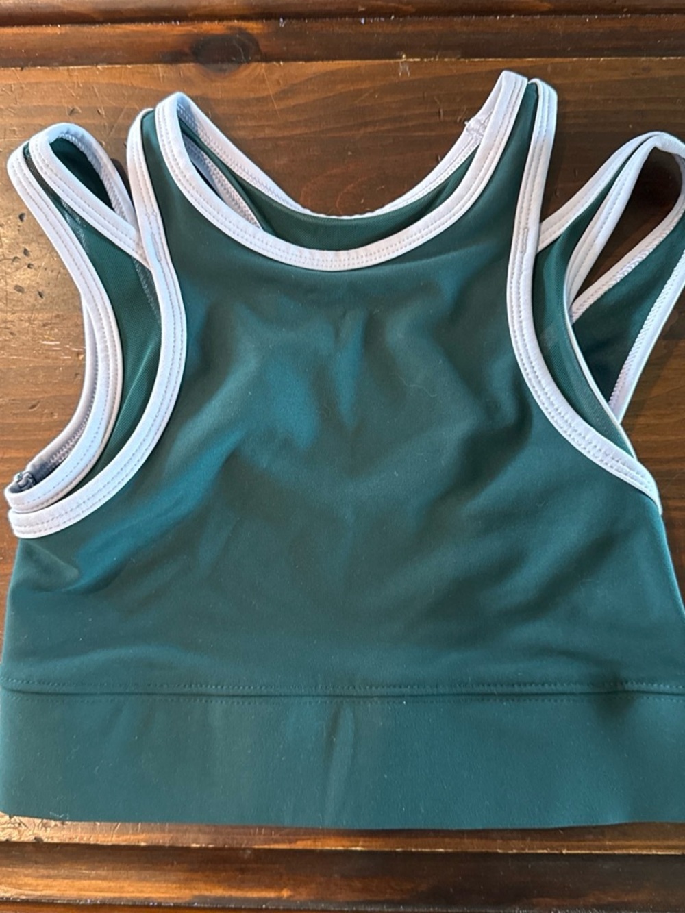Old Navy Teal Sports Crop Tank with White Trim